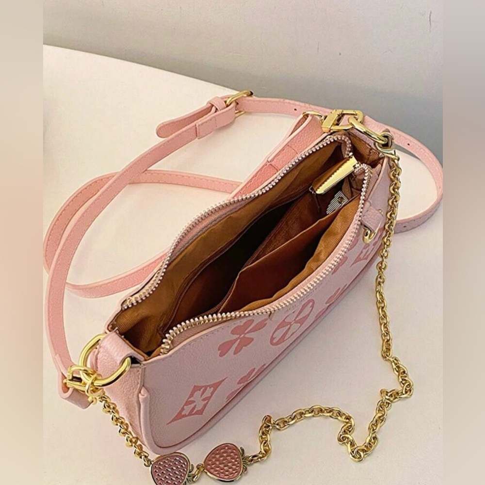 NWOT Pink, Versatile, Casual Cross Body Small Luxury Shoulder Bag Purse - Picture 8 of 8